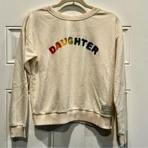 Daughter x Ft Lonesome rainbow chainstitch on Jungmaven sweatshirt